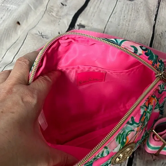 Lilly Pulitzer Pink and Green Floral Belt Bag - Picture 4 of 4